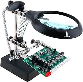 Lupa de Mesa com Garras e Iluminação Led GT120-1