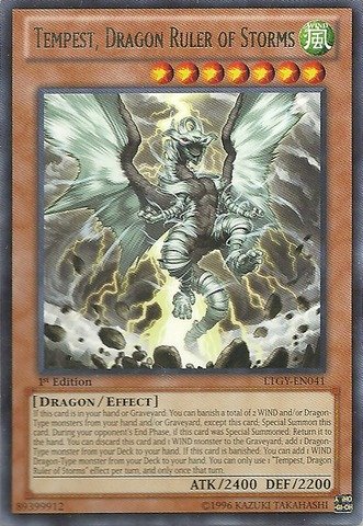 YU-GI-OH! - Tempest, Dragon Ruler of Storms (LTGY-EN041) - Lord of The Tachyon Galaxy - 1st Edition - Rare