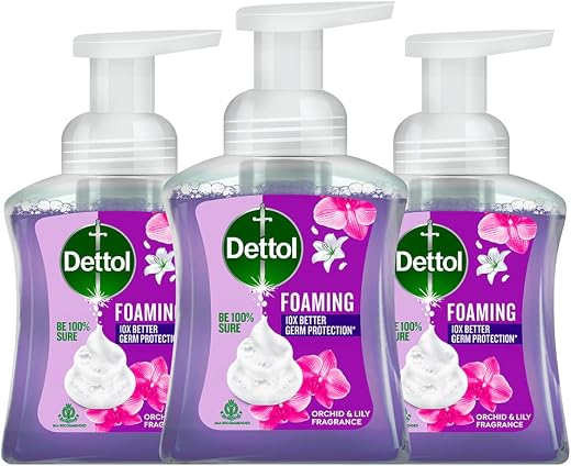Dettol Orchid & Lily Foaming Handwash Pump 250ml (Pack of 3)