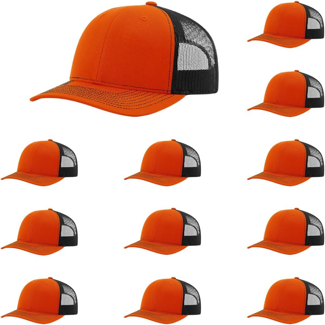 Richardson 112 Classic Six-Panel Adjustable Snapback Trucker Cap | Bulk Packs Available