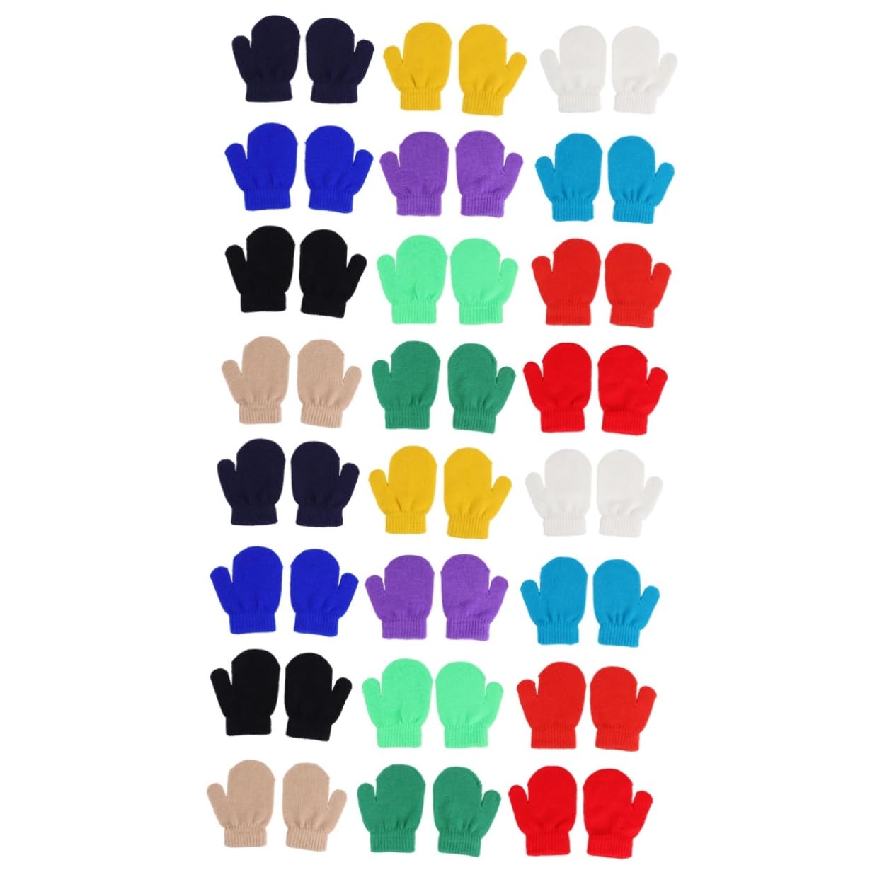 Toyvian Guantes De Punto Para Chicos De Punto Mitón Bebés Mitones Negro Empezar A Andar Pequeño Guantes Para Guantes Neutros Acrílico