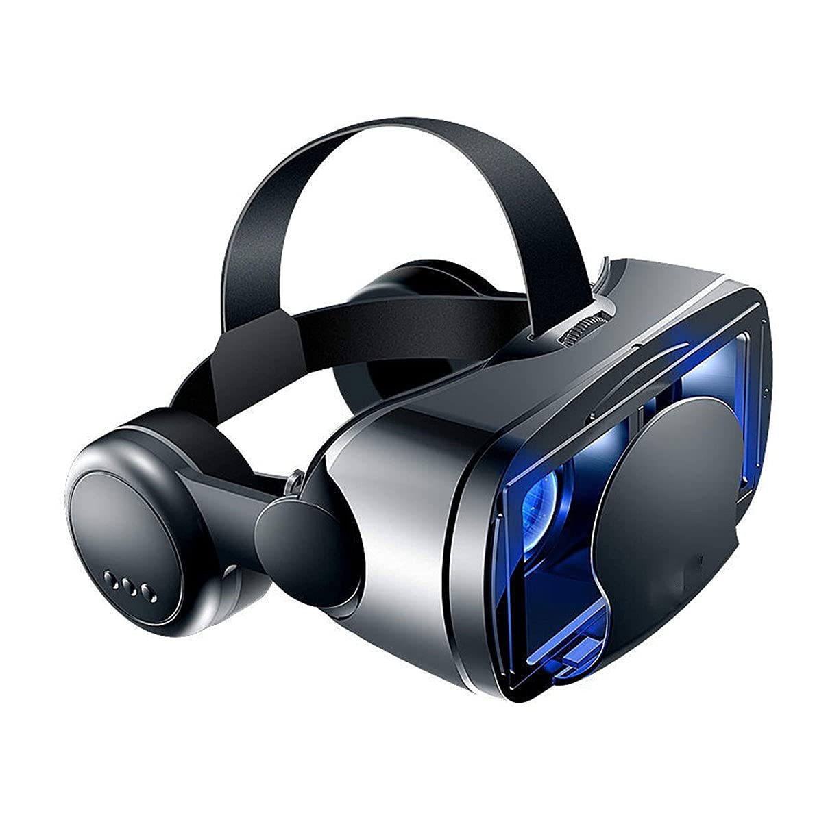 VR Auriculares (Negro), Auriculares de Realidad Virtual protegidos for los Ojos, compatibles con el teléfono iOS Android con teléfonos con 4.7-6.8 en Pantalla