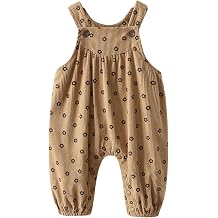 Baby Corduroy Overalls for Boys and Girls Snap Crotch Suspender Romper with Adjustable Straps Loose Toddler Jumpsuit