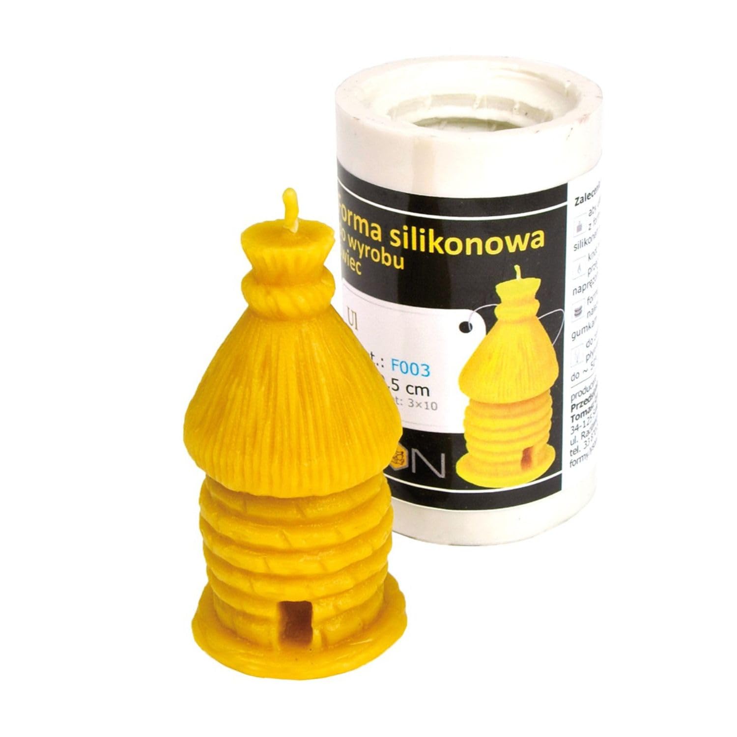 LYSON Moule à Bougie Ruche Hauteur: 9,5 cm Moule en silicone pour bougies Silicone Bougie Verser Moules Bougies en cire d'abeille DIY et artisanales Bricolage Réutilisable Bougie
