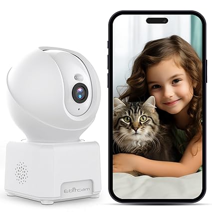 Ebitcam 3MP Full HD Smart Wi-fi CCTV Camera, 360 degree Pan & Tilt 2-Way Talk, AI Motion/Sound Detection, Alexa Enabled, Motion & Audio Alert, Advance Night Vision, Cloud & SD Card Support (Up to 512GB)