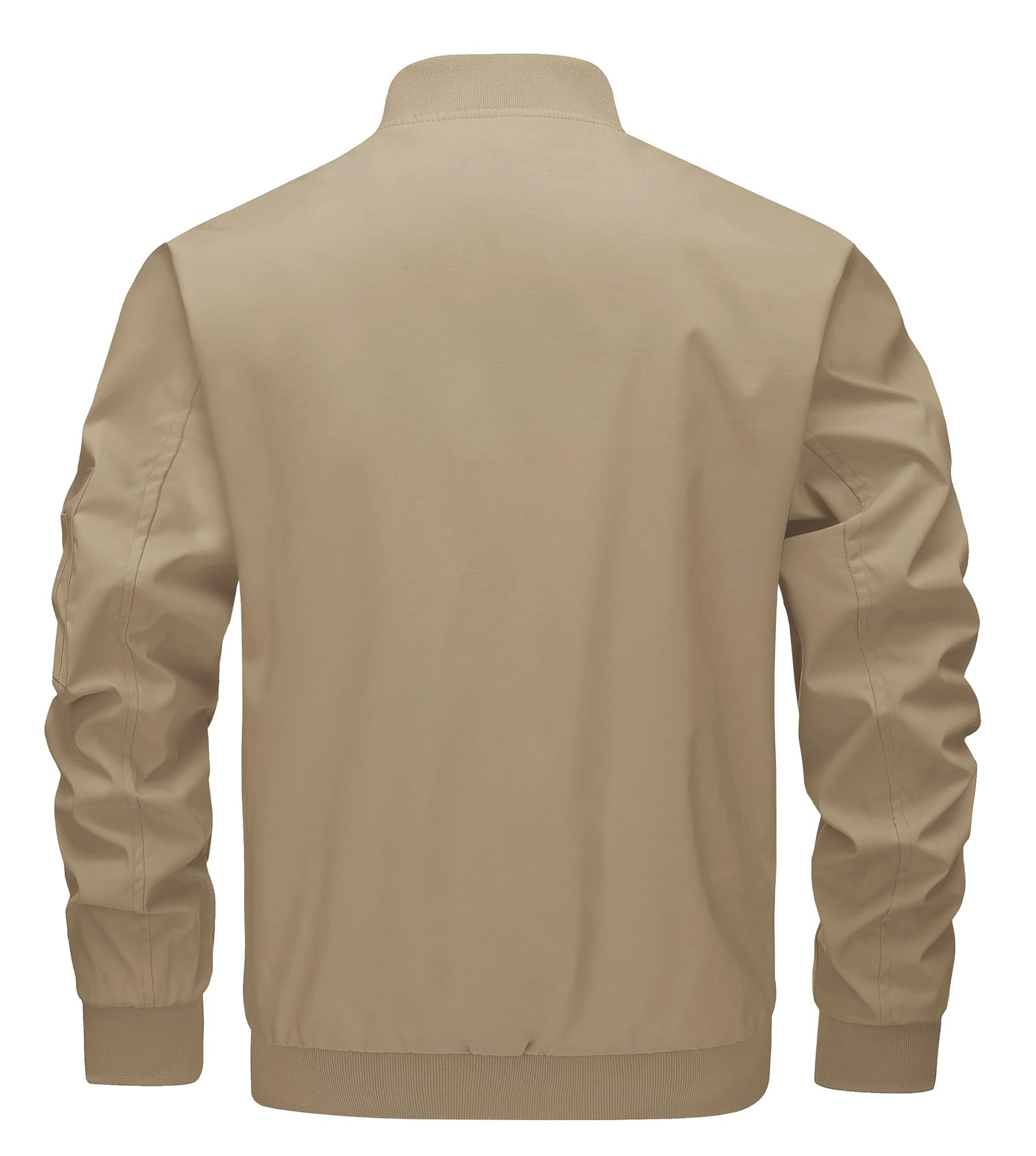 KEFITEVD Chaquetas De Béisbol Finas De Verano Para Hombres Chaqueta De Bombardero Casual Con Múltiples Bolsillos