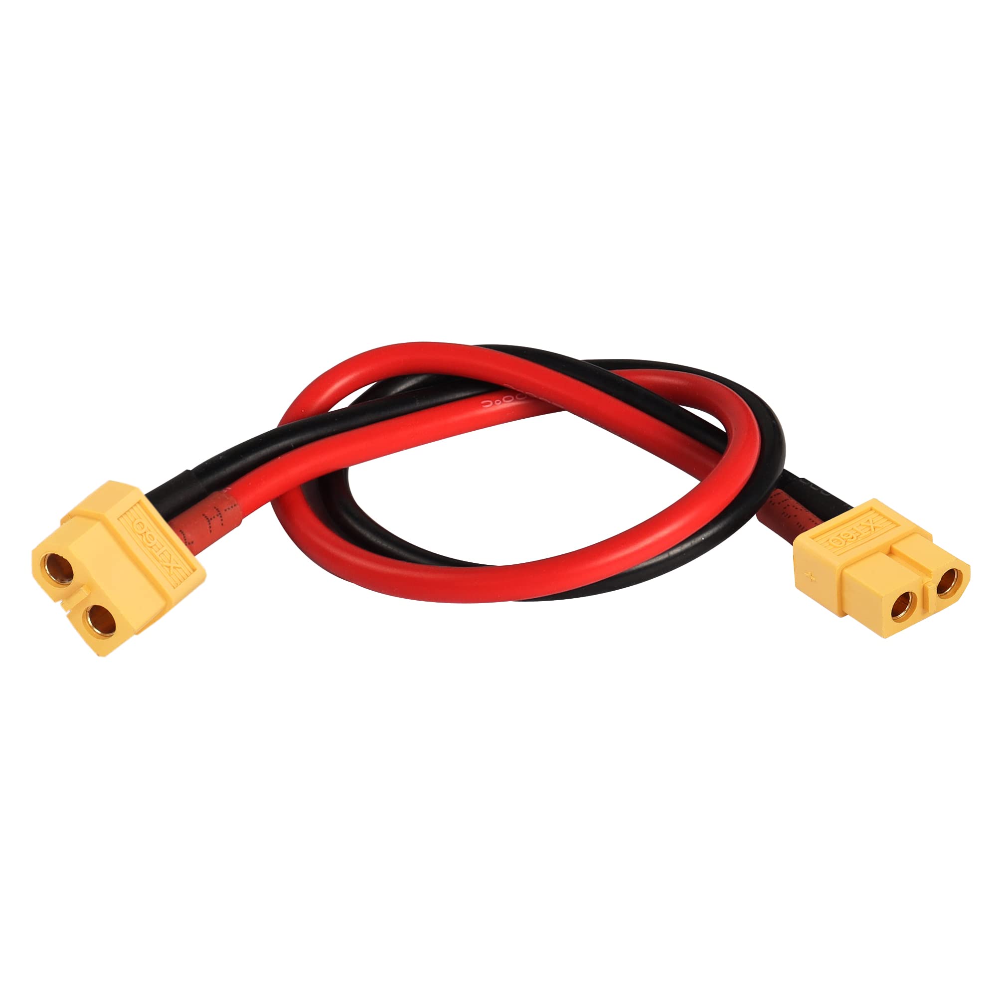 Cable Extensor XT60 Hembra A Hembra 12 AWG – 33.5 Cm Para Baterías Lipo RC Y Paneles Solares
