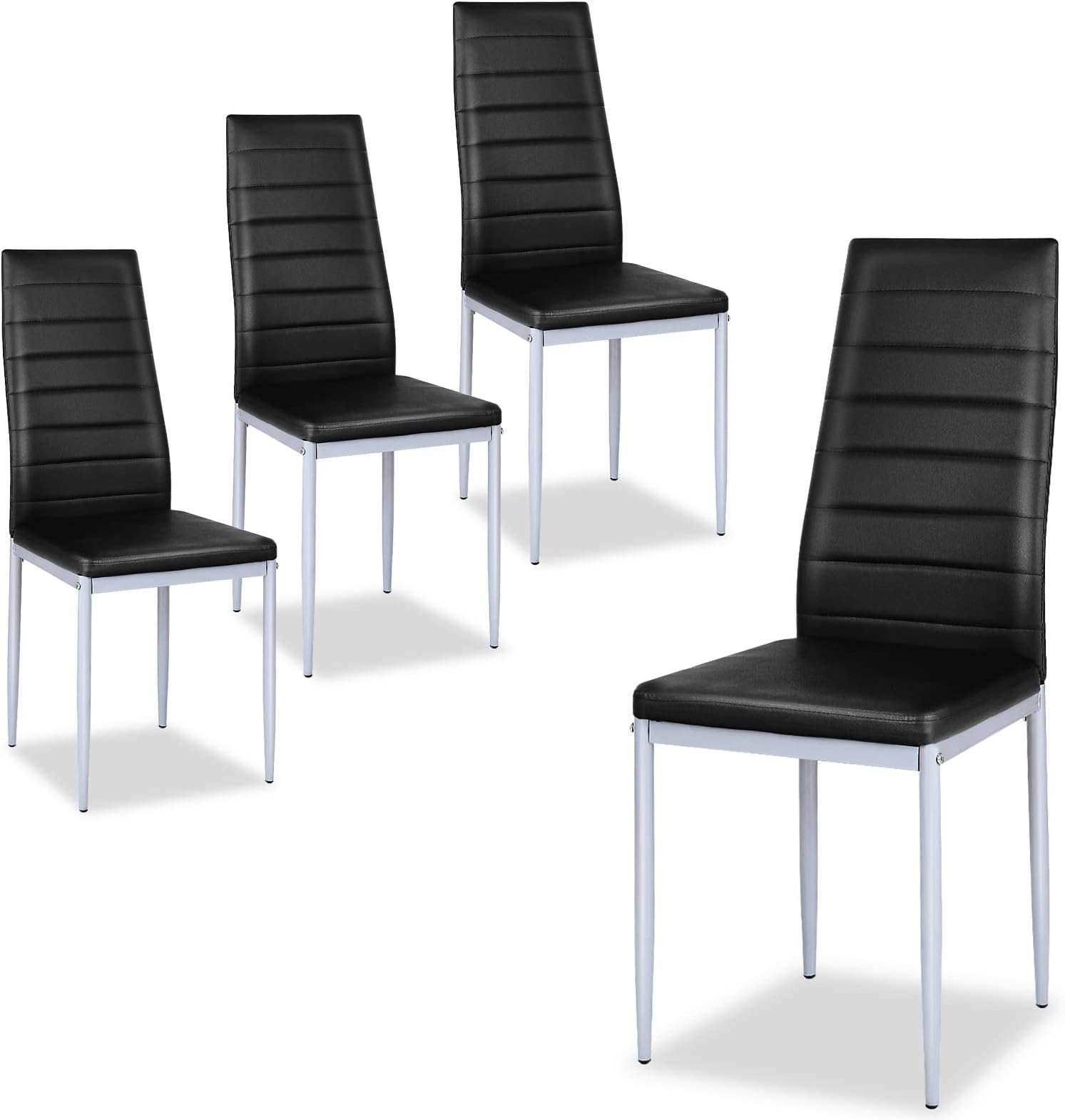 Amazon.com - Ansley&HosHo-US High Back Dining Chairs Set of 2, Faux ...