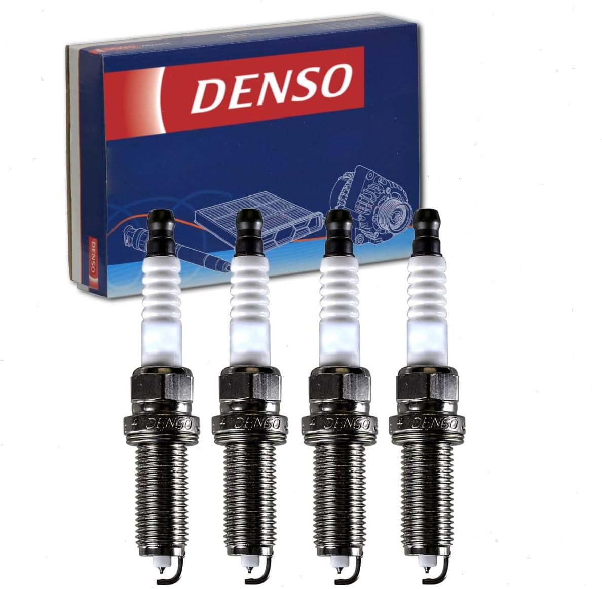 4 pc DENSO Iridium Long Life Spark Plugs compatible with Toyota Prius 1.8L L4 2015-2016
