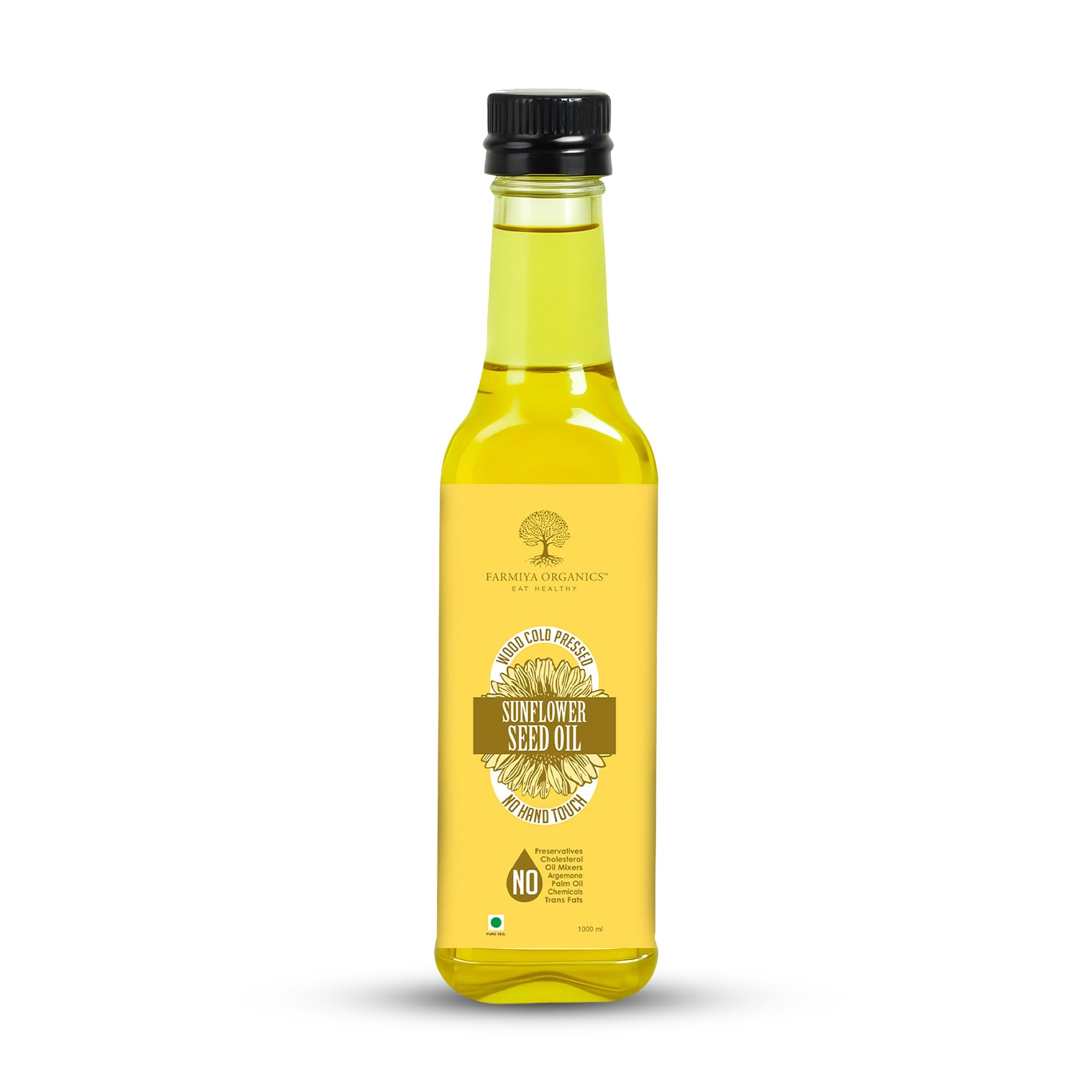 Farmiya Organics 100% Pure Cold Pressed Sunflower Oil 1 Litre Kolhu/Kacchi Ghani/Chekku Edible Cooking Oil (B0D7PYP6YC) Amazon Price History, Amazon Price Tracker