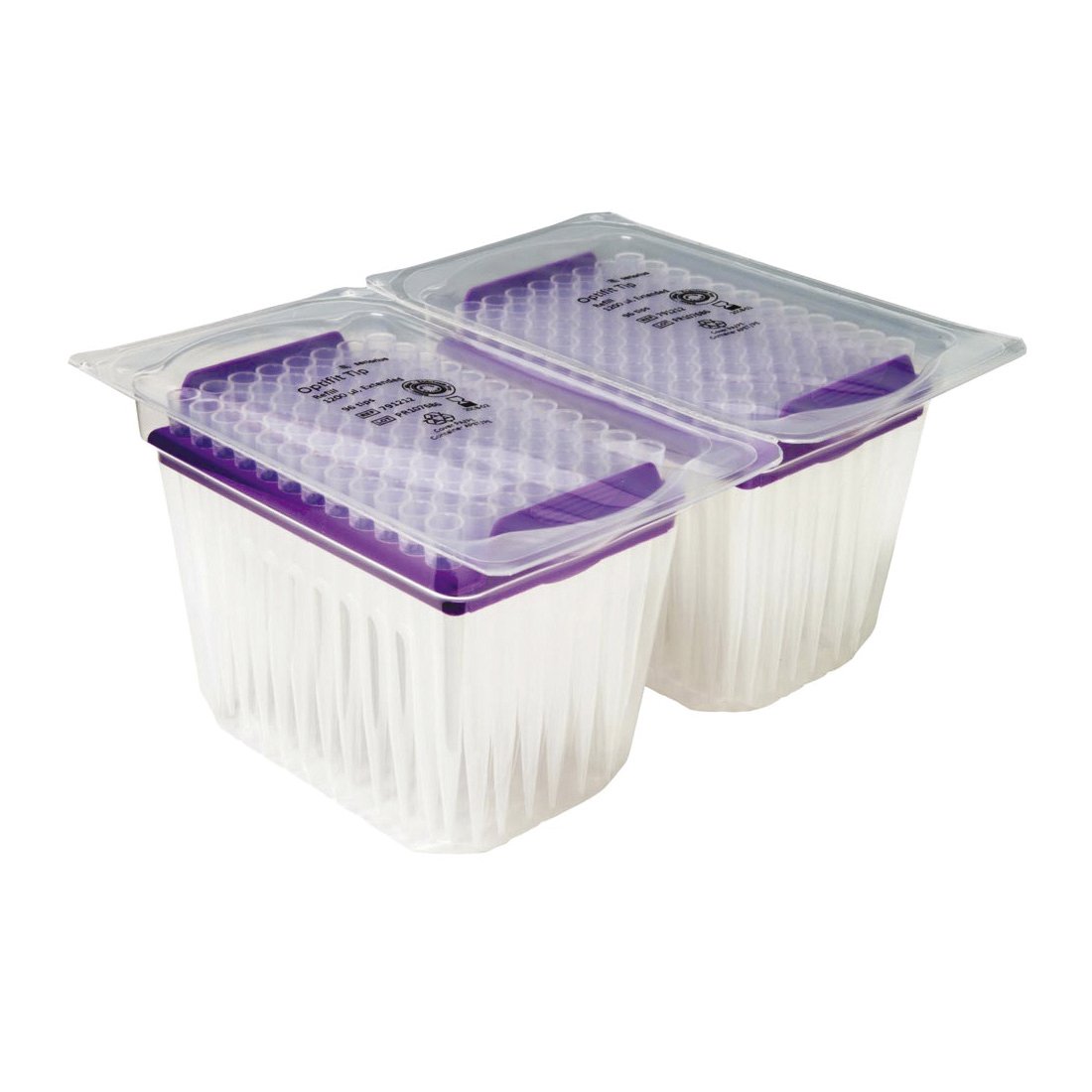 Sartorius 791212 Polypropylene Optifit Extended Pipette Tip, Refill Pack, Non Sterile, Purple, 50-1200µl Volume Range, 90mm Length (Case of 960)