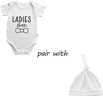 Baby Twins Bodysuits Ladies Man Newborn Baby Clothes Cute Infant Unisex Outfits Romper With Hat