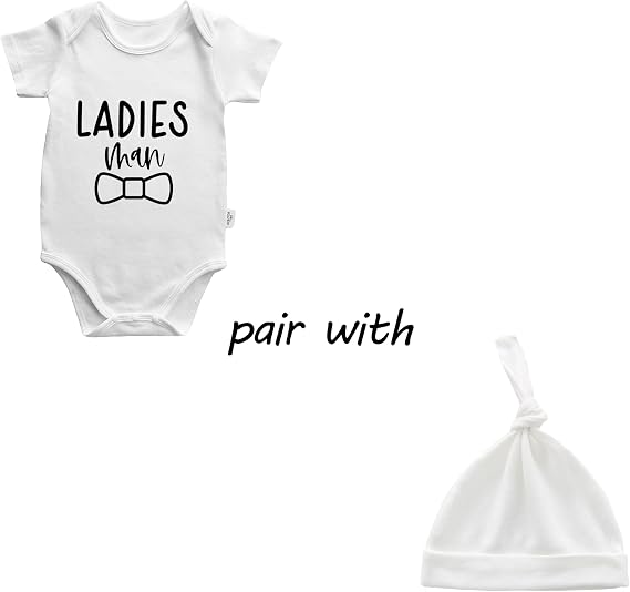 Baby Twins Bodysuits Ladies Man Newborn Baby Clothes Cute Infant Unisex Outfits Romper With Hat