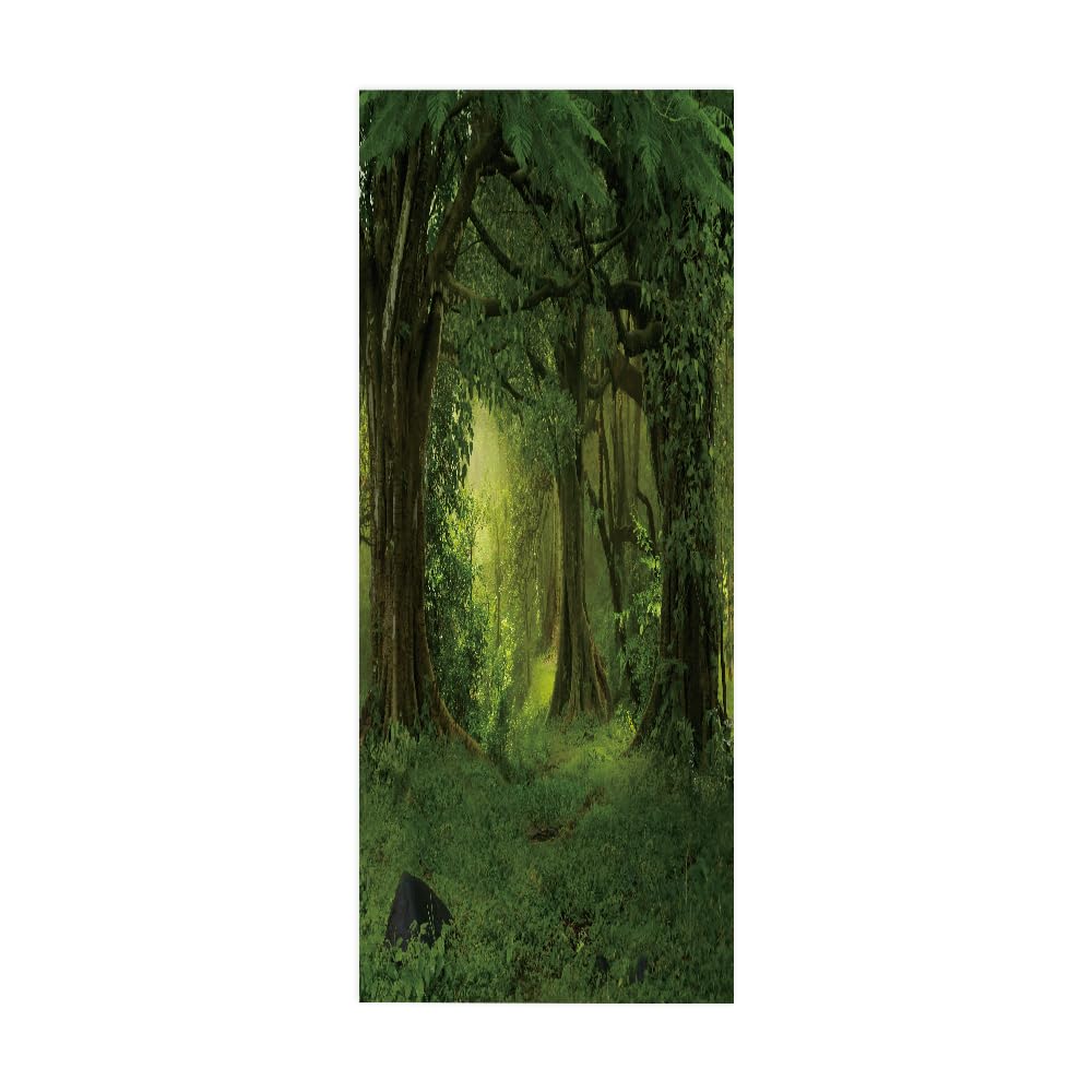 Poster trompe l'oeil porte mural intérieure papier peint 83x204 cm forêt 3D