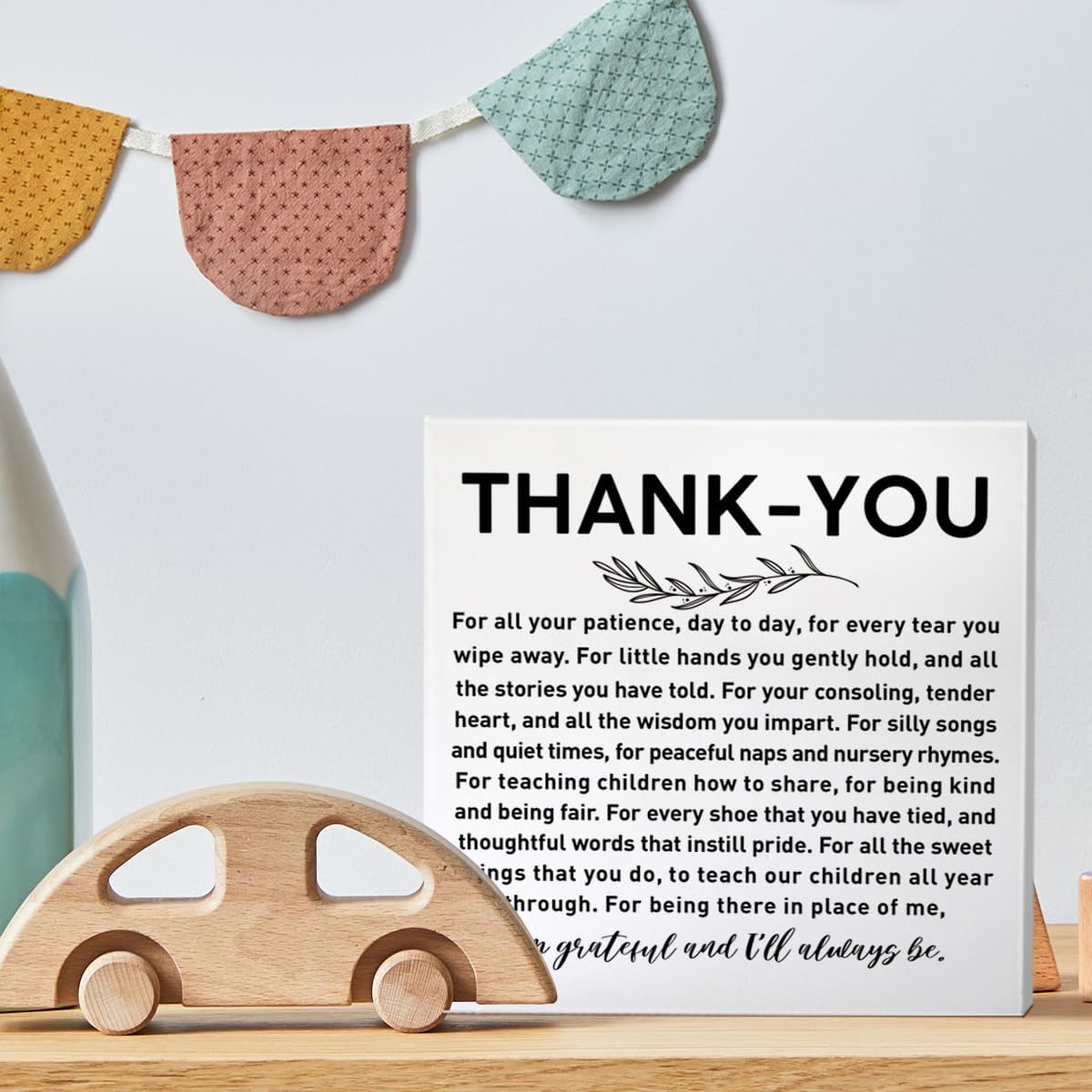 Daycare Provider Appreciation Gift, Thank You Gift for Childcare Babysitter Childminder, Kindergarten Preschool Day Care Teacher Gifts for Christmas Birthday Teacher's Day, I'll Grateful image 3