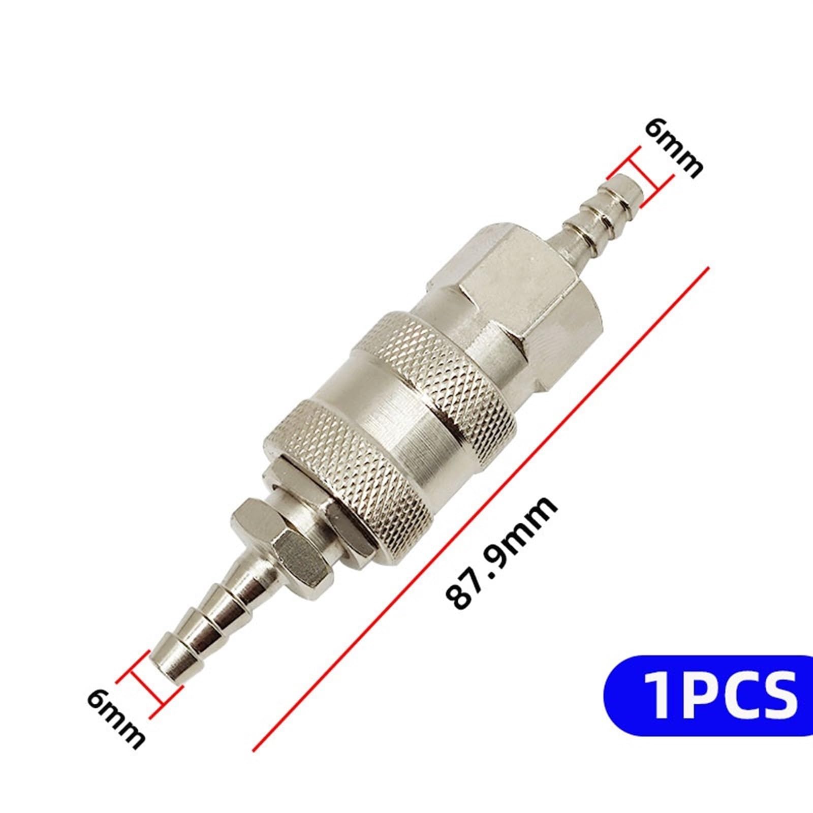 Raccords de tuyaux d'air, compresseur pneumatique, connecteur à barbe rapide, 6mm, 8mm, 10mm, 1 pièce(6mm)