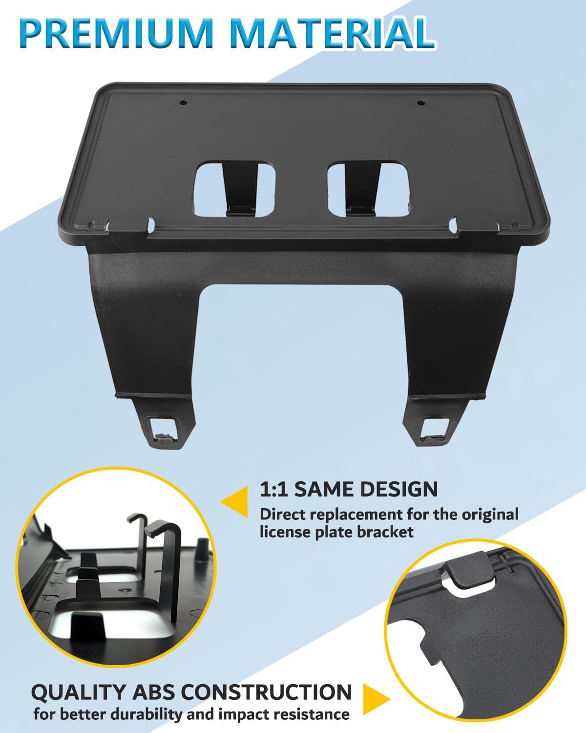 Front License Plate Frame for Ford F250 F350 F450 F550 F650 Super Duty 2020 2021 2022 NO Drill Front Bumper License Plate Holder Mounting Bracket Cover Replace # LC3Z-17A385-AB