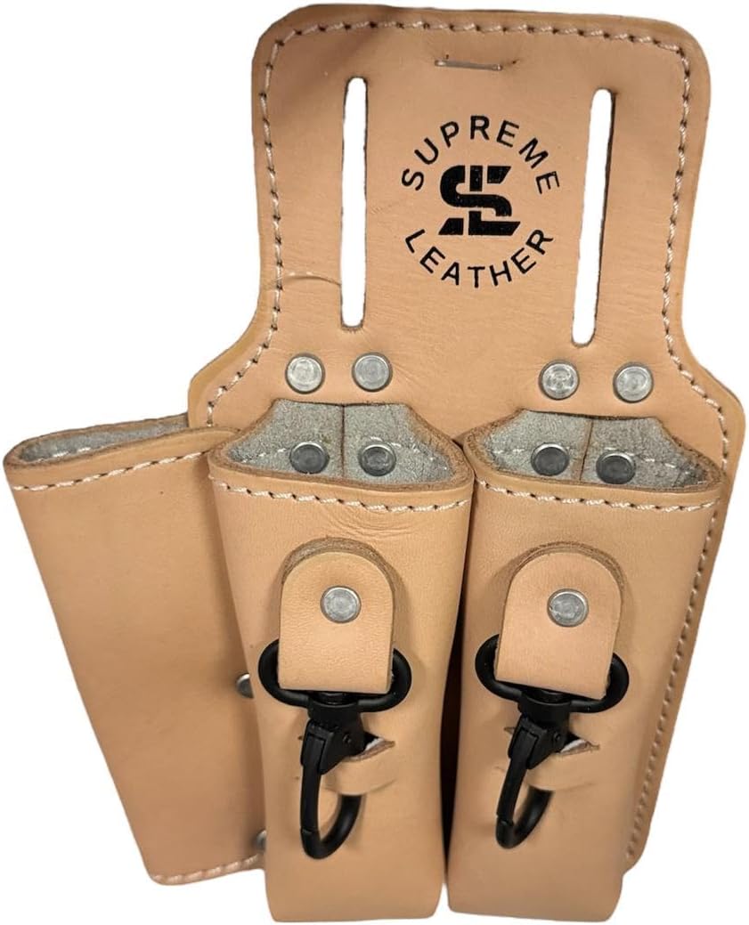 Supreme Leather Grain Leather Plier Holder Tool Belt Pouch Waist Bag Multi Pocket | Multi Tool Holder & Knife Holder | Leather Tool Pouch Bag