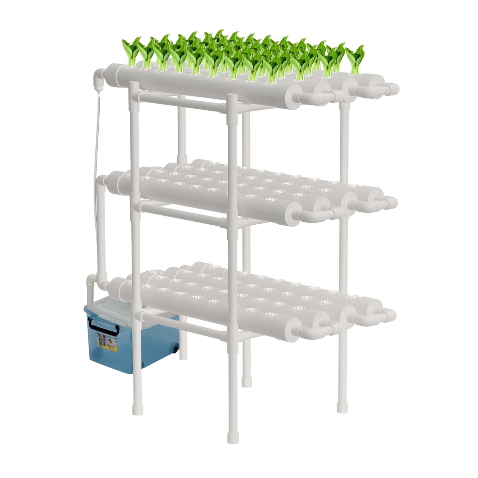 Hydroponic System Aeroponic Tower 3 Warstwy PVC 108 Otworów 12 Rur Bezglebowy System Hydroponiczny