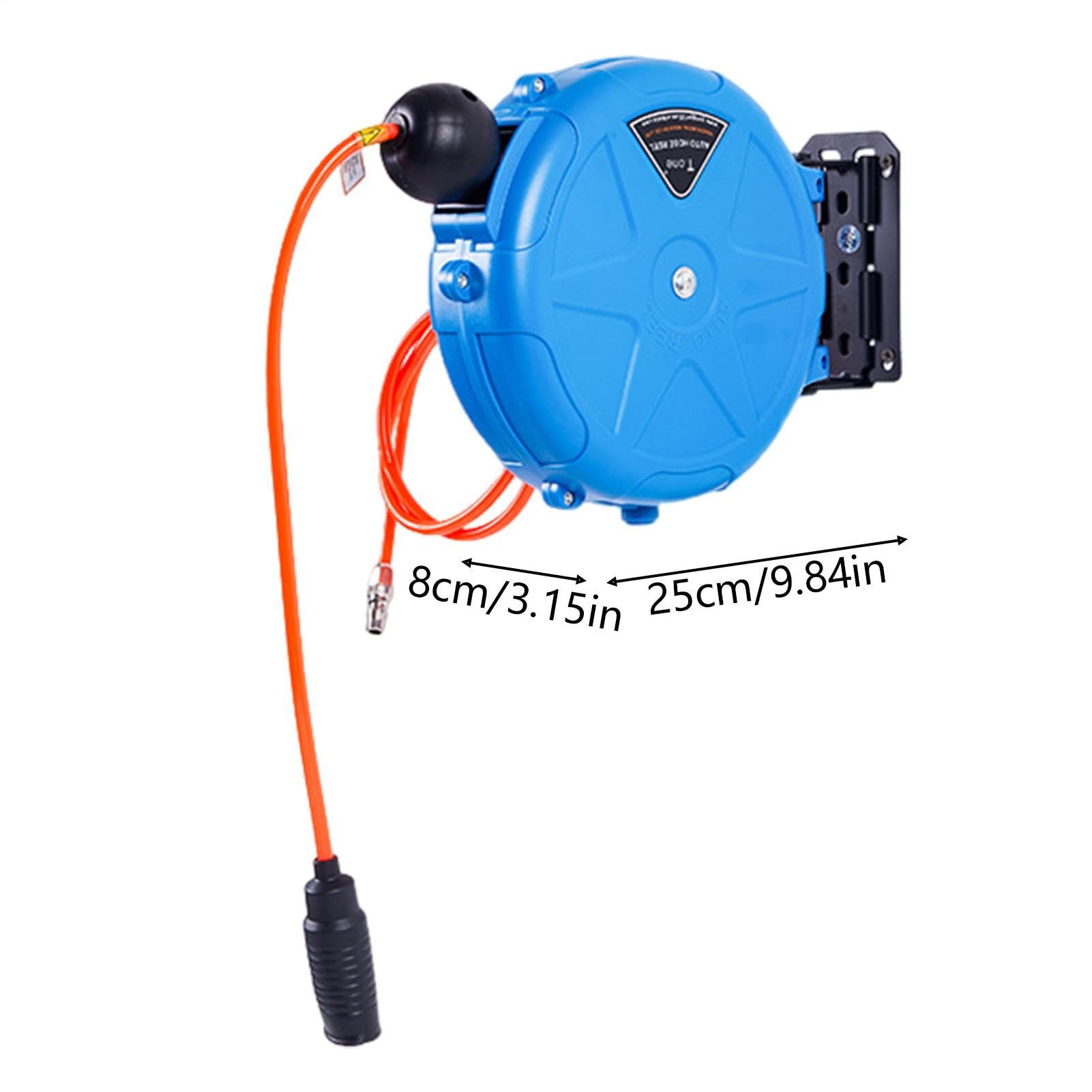 Avvolgitubo Aria Compressa 32.8ft A Parete Riavvolgimento Automatico | Avvolgitubo Compressore per Manutenzione Macchine Utensili Officine Riparazione Auto Garage Casa Studio