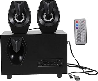 Hemobllo 1 Set Speakers Speaker Stereo Speakers Speaker for Tv Loudspeaker Box Music Player Stereo Sound Box Black Audio USB Wooden Sound Bar for Tv Bass Sound Box Wired Speakers