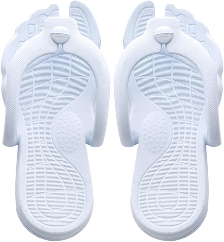 Beavorty Womens Slippers 1 pair of Pedicure Slippers Plastic Portable Folding Shower Beach Lightweight Sandals for Salon Spa S 35-36 Womens Sandals
