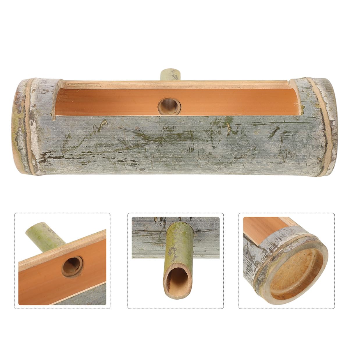 Bambus Wasserspiel für Aquarium und Garten mit Handgefertigten Bambusrohren Japanischem Zen Stil