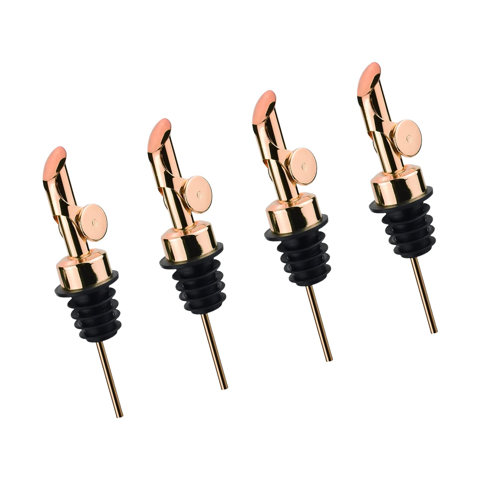 Buxuaaaa Auto Close Wine Pour Spouts with Drips Proof Design Rusts Resistant Nonrust Steel Suitable for Liquor Bottles Leak Proof Wine Pourer Nonrust Steel