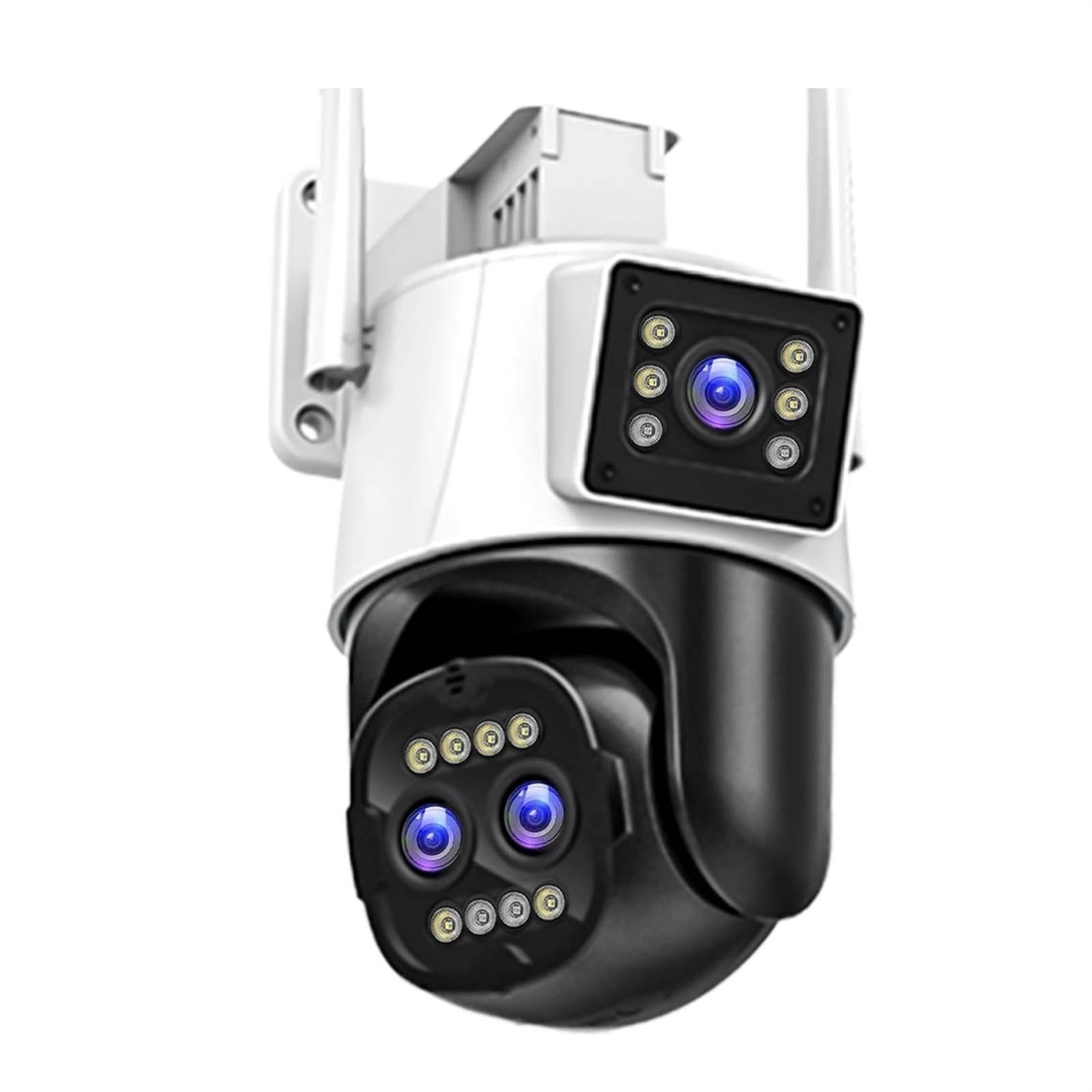 Kamera bezpieczeństwa zewnętrzna, Kamera bezpieczeństwa 9MP 4K na zewnątrz 8X Zoom trzyobiektywowa kamera PTZ IP AI śledzące Wi-Fi kamery monitorujące 4MP bezprzewodowa kamera CCTV Kamera bezpieczeńst