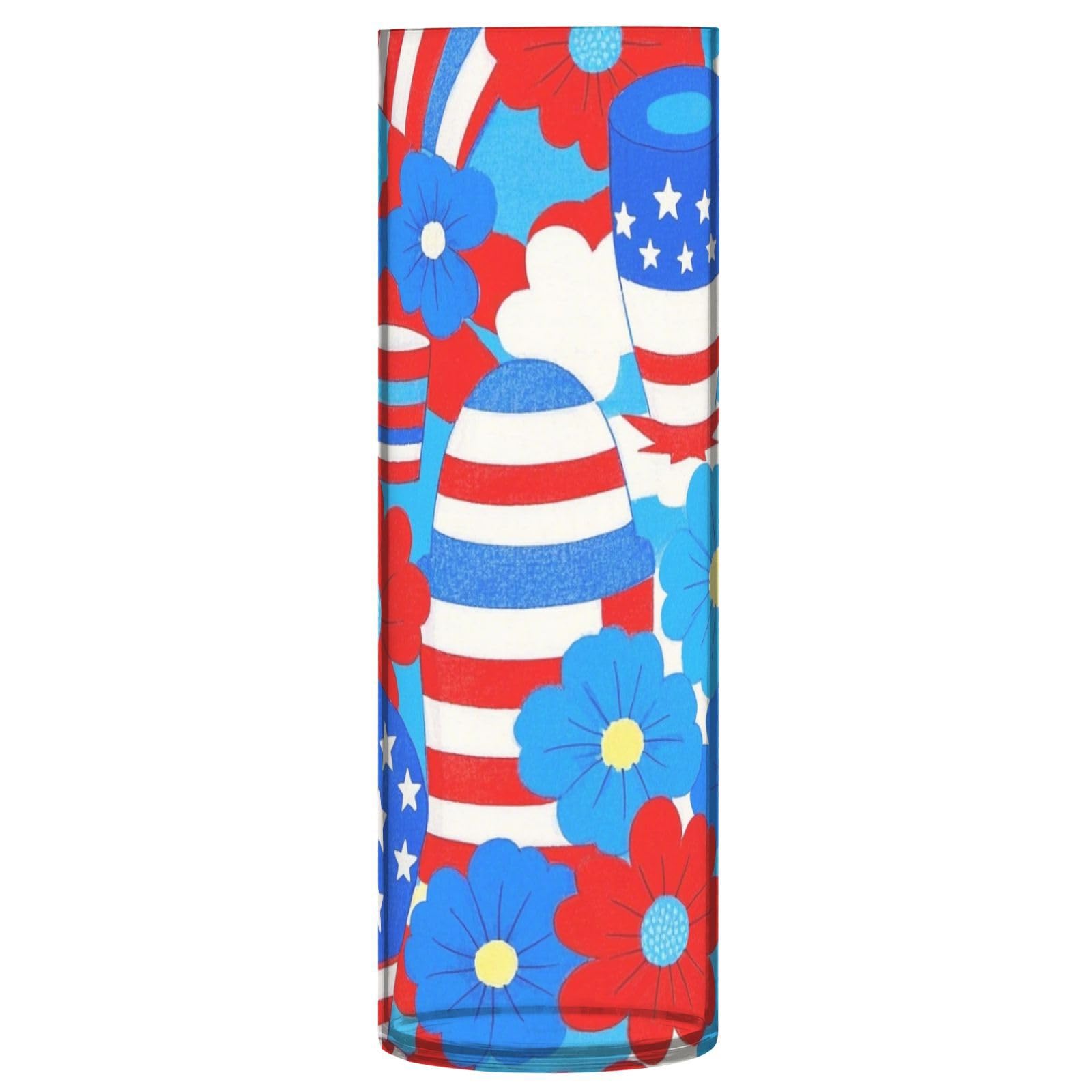 Vase à fleurs rouges et bleues pour réussir votre ambiance festive du 4 juillet