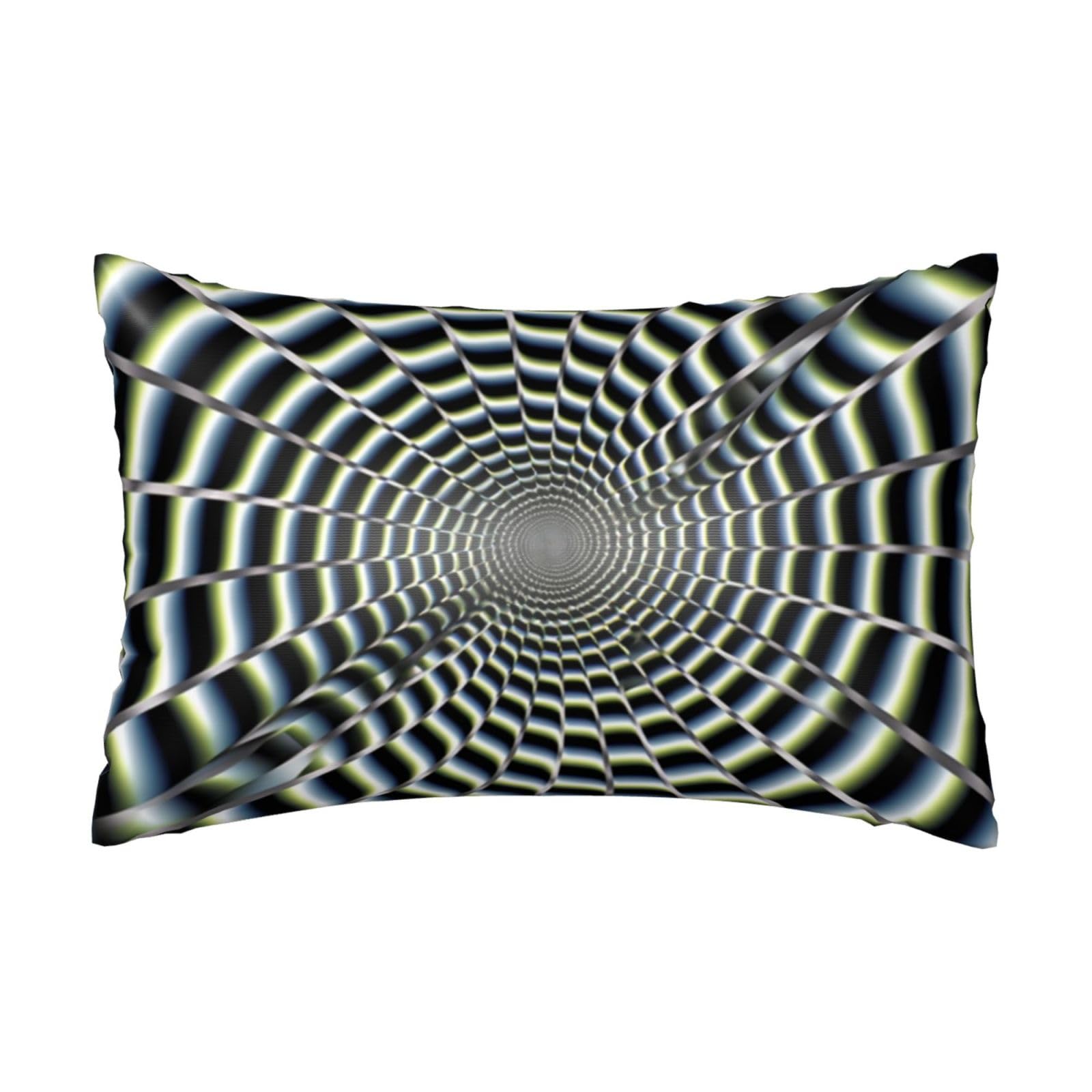 Satin Pillowcase for Hair and Skin, Spiral Optical Illusion GIF Pillow Case Queen Size 20x30 Inches, Cooling Silky Pillowcases with Zipper Ultra Smooth and Soft Pillow Cover for Sleeping