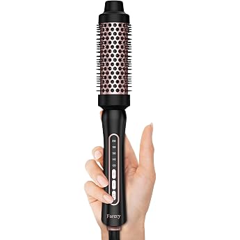 FARERY 38 mm Thermal Brush Thermal Brush 5 Temperature Hot Brush Not Air Dryer Curling Brush for Root Volume and Loose Curls Hot Brush Curling Iron for More Volume Dual Tension