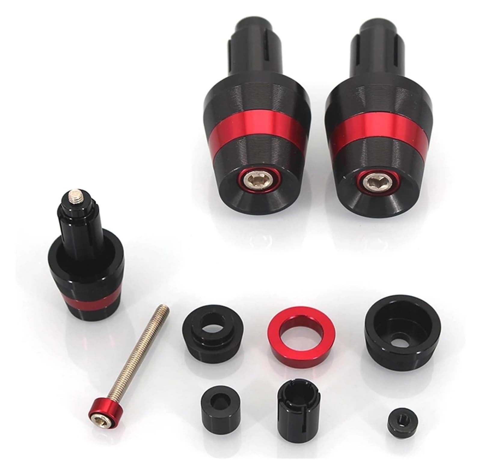 Contrappesi Manubrio Rossi Per Ducati Hypermotard 796 2010-2012 – Pesi Per Estremità Manopole Da 22 Mm, Antiribaltamento E Antivibrazione
