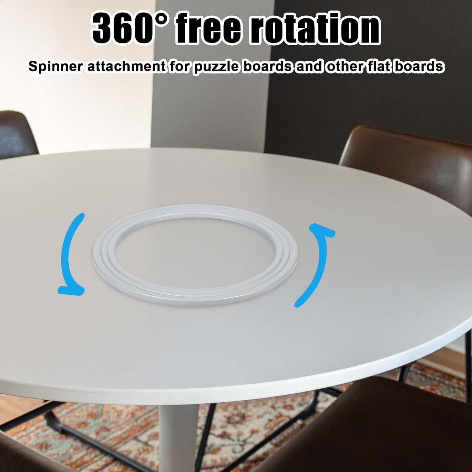 Rotating Puzzle Board Base,Swivel Puzzle Board Turntable 360° Rotating Base Jigsaw Puzzle Table Spinner for 1000/1500 Piece Lazy Susan Spinning Puzzle Boards Base Puzzle Accessories for Adults Kids