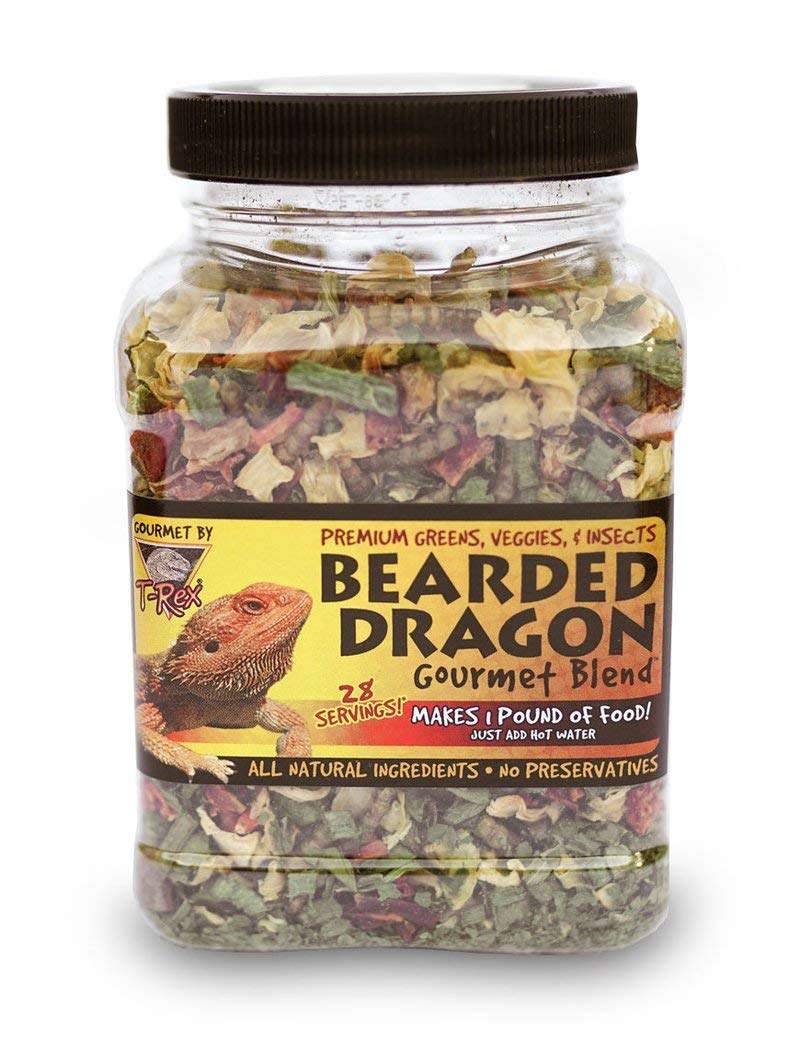 T-Rex Bearded Dragon Food Gourmet Blend 4oz Premium All-Natural Food Protein-Rich Blend of Freshly Sourced Fresh Vegetables, and Nutrients for Optimal Health, Made in The USA