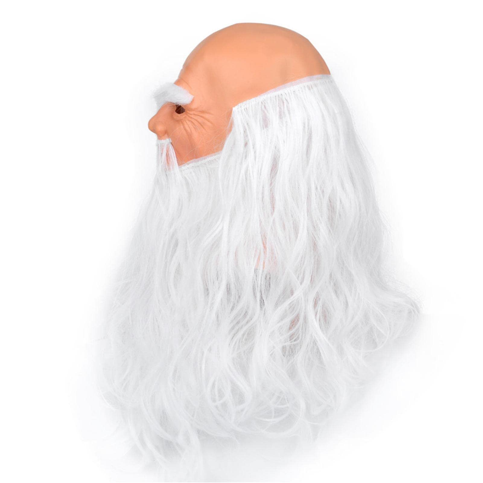 Maska ?wi?tego Miko?aja | Realistyczna maska ?wi?tego Miko?aja | Santa Face Masque, Overhead Masque Przyjazny dla skóry Bo?e Narodzenie Kostium Rekwizyty Masquerade Fancy Dress Miake
