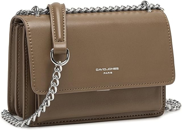 David Jones - Mała damska torba na ramię - Mini etui na telefon komórkowy ze sztywnej skóry PU - Portmonetka na ramię - Besace Prostokąt Torba na zakupy Modne miasto