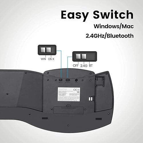 Miniatura 4 de Paquete ergonómico PERIBOARD-612 Teclado ergonómico inalámbrico con ratón vertical inalámbrico PERIMICE-713