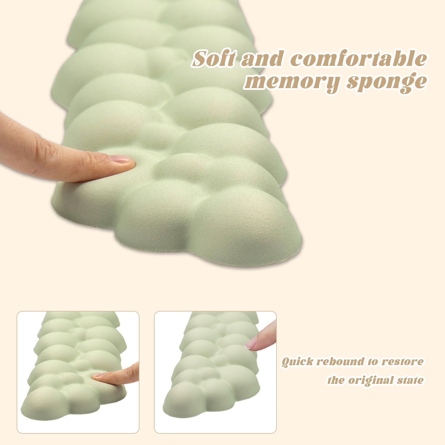 Cloud Wrist Rest Keyboard, Ergonomic Purple Mouse Pad with Wrist Support, Memory Foam Cloud Mousepad for Office Gaming