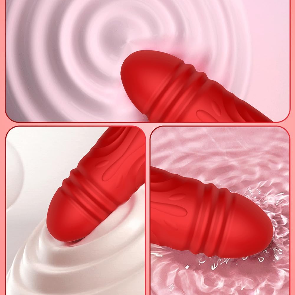 Vibrateirs for Women Today Adult, Rose Viboatorr with Tongue, Women Viboators Toys Powerful 2025 Enhanced Rose Vibratoer Stimulator 10 Speed for Womens LY5085