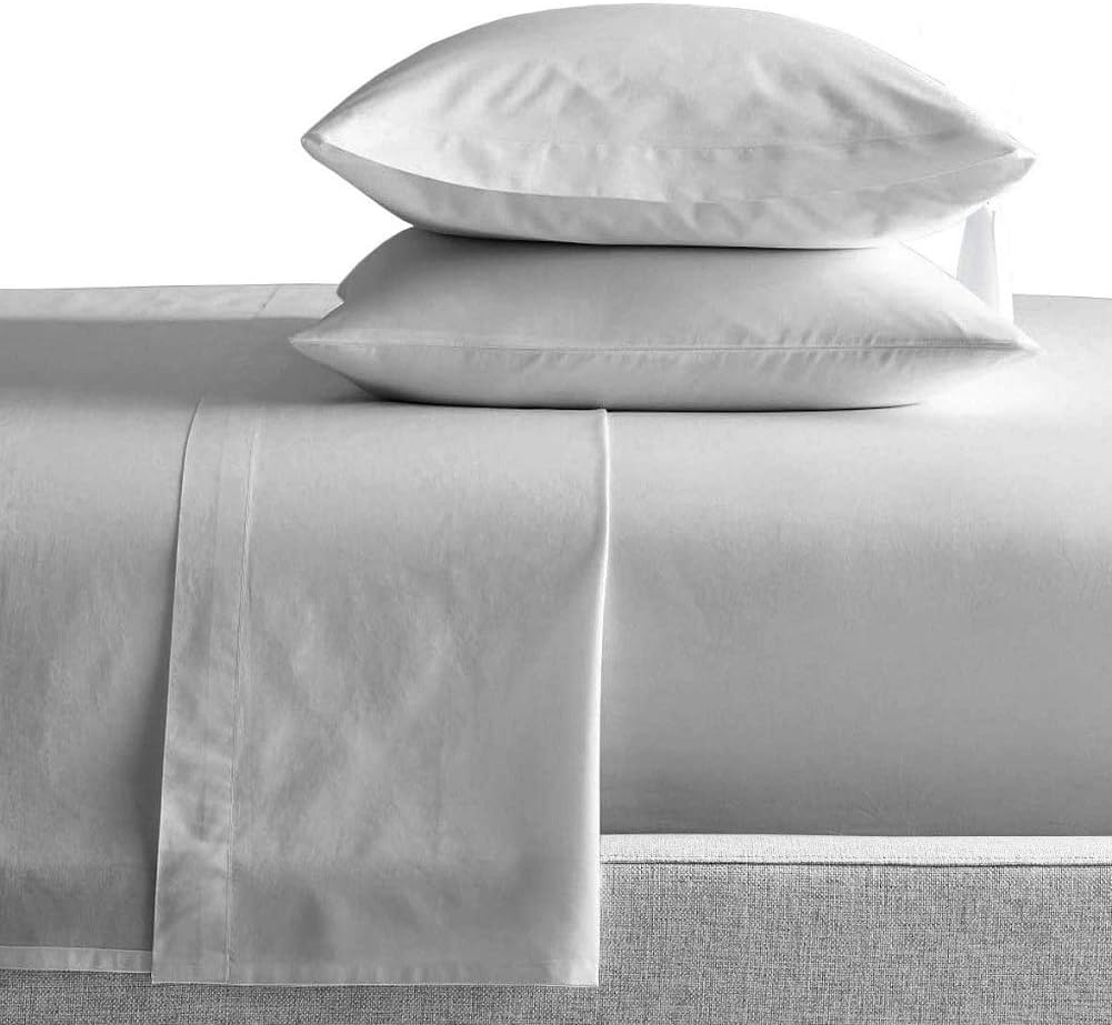TBM 2PC Pillow Case King Luxury 100% Egyptian Cotton 800 Thread Count(King Pillowcase, Silver)