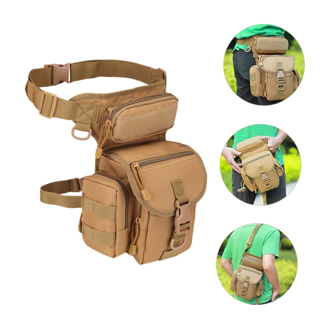 Zerodeko Outdoor Beintasche aus Oxford Gewebe mit Verstellbarem Hüftgurt Multifunktionale Oberschenkel und Hüfttasche für Motorrad Angeln und Outdoor Sport
