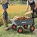 VEVOR 800lbs Poly Garden Dump Cart, Heavy Duty Wheelbarrow Yard Carts Wagons with 10in Tires, 180°Rotating Handle, Steel Frame and Quick Release System