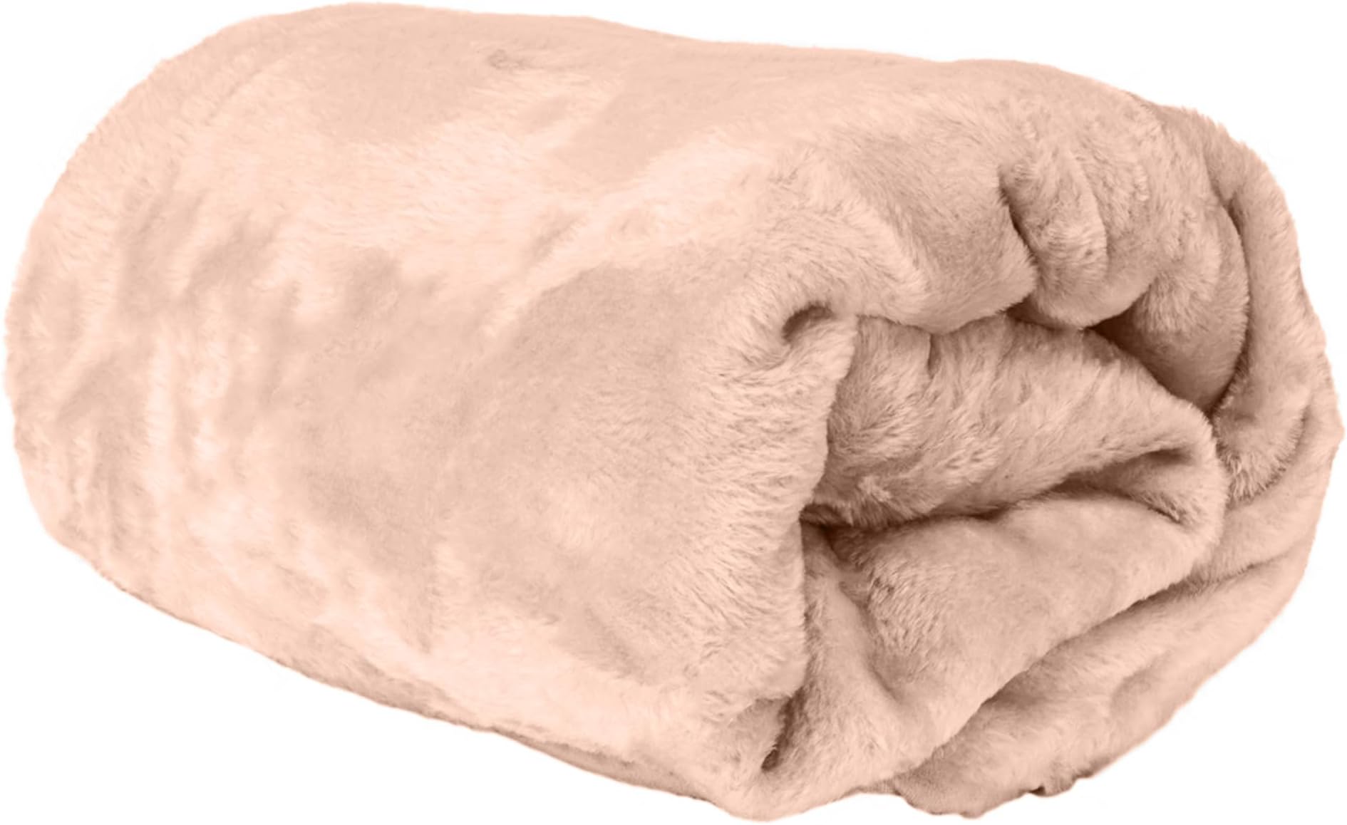 Double Micro Fleece Flannel Blanket - Ultra-Soft 260 GSM Super Plush Throw Blanket for Ultimate Warmth and Comfort, Size: 200 x 220 cm, Cream