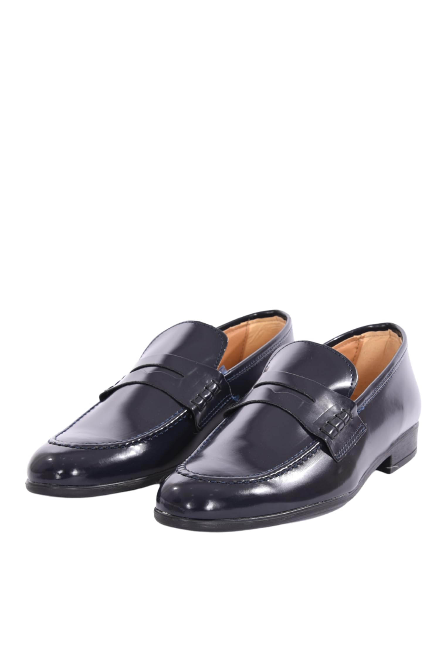 Mocassini Uomo Eleganti Lucidi Made in Italy Artigianale in Pelle Sintetica Suola in Gomma Antiscivolo Scarpe Classiche Verniciate