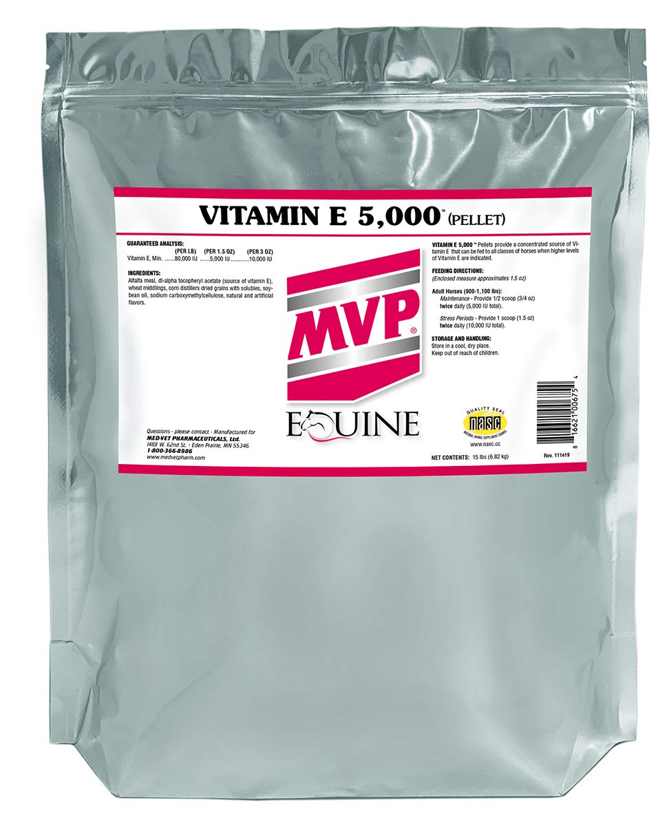 MVP Vitamin E 5,000 (15lb) Pelleted Vitamin E for Horses…