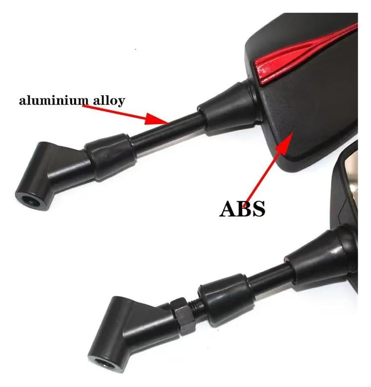 Motorcycle Side Mirror Adjustable Rear View Mirror Left Right