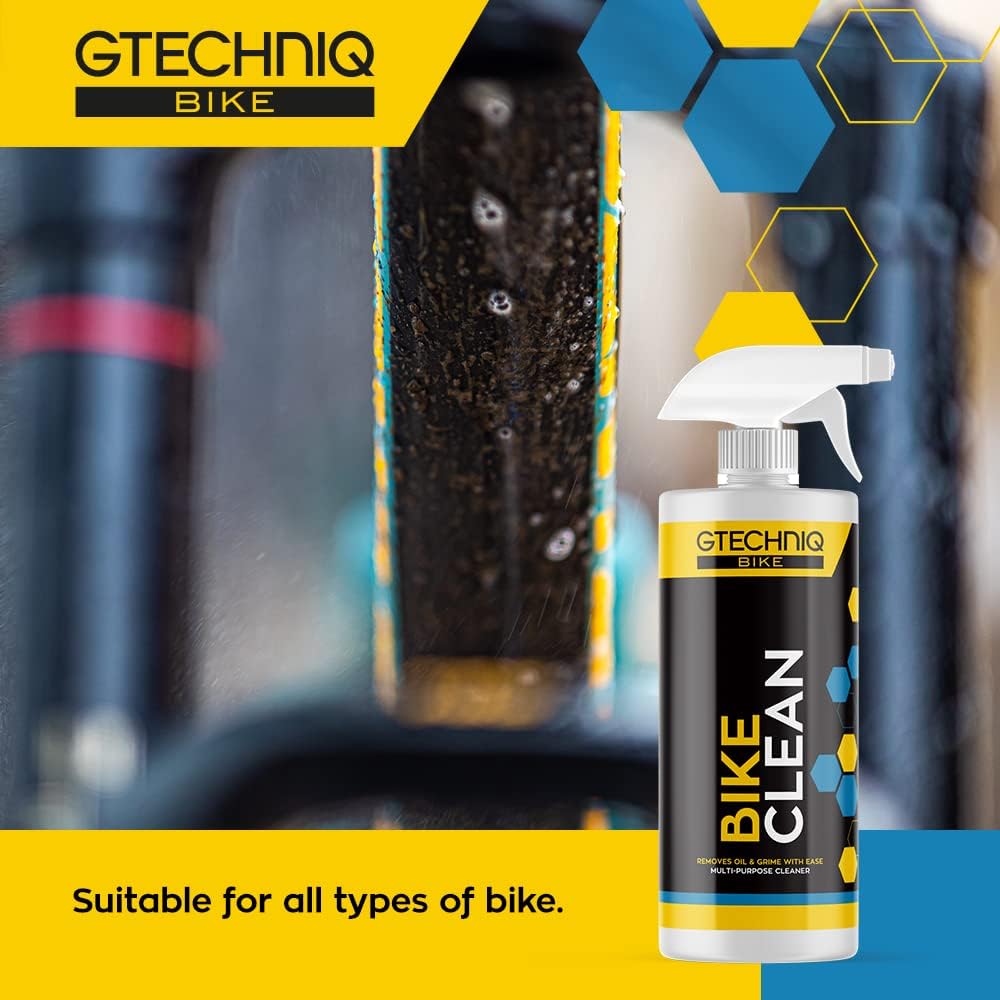 Gtechniq Ultimate Bike Clean & Protect Bundle - Ceramic Bicycle Protection Kit + Bike Cleaner Spray 1L - Prep Spray, Ceramic Protector, Applicator, Microfiber Cloth, Non-Toxic Bike Cleaning Spray