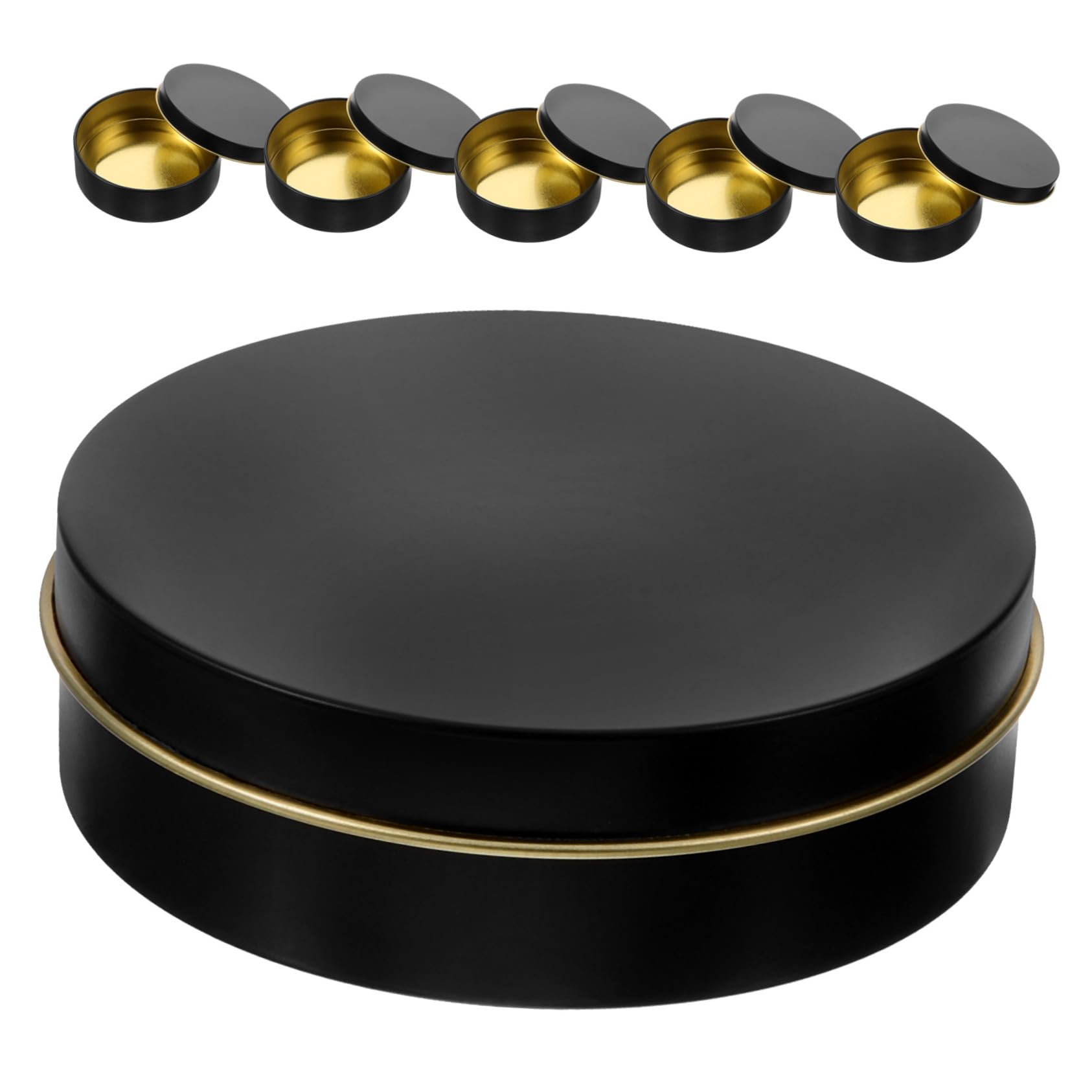 Angoily 6Pcs Boxes Convenient Travel Candle Storage Boxes Tinplate Candle Jars for Creams Soaps and Cosmetics Makeup Containers