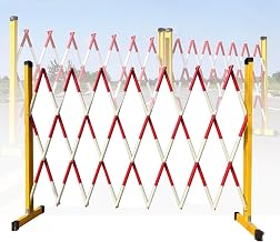 Industrial Expandable Metal Barrier, Folding Building Guardrail with Rollers, Flexible Mobile Barrier Gate for Subway, Bus Station & Airport(H120CM+L200cm/6.5ft)